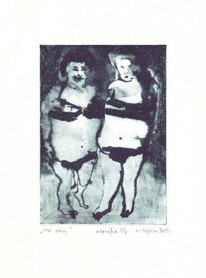 Na plaży | algrafia | 10,5×15 cm